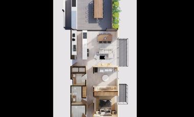 DEPARTAMENTO EN VENTA MERIDA, TEMOZON, KA'AX, MOD PH, DICIEMBRE 2026.