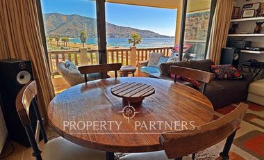 Departamento y piscina temperada frente al mar en Papudo