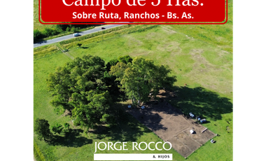 Campo de 5 Has sobre ruta en Ranchos
