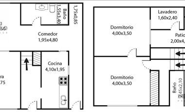 Venta casa de dos plantas con cochera en Robertson al 1000, Flores