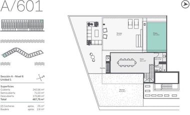 Departamento en venta de 5 ambientes a la laguna central en Nordelta