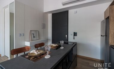 Excelente Loft amoblado con cochera en alquiler tradicional. Distrito Quartier, Retiro.