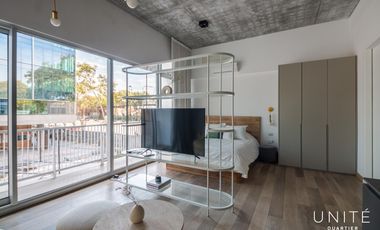 Excelente Loft amoblado con cochera en alquiler tradicional. Distrito Quartier, Retiro.