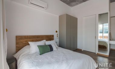 Excelente Loft amoblado con cochera en alquiler tradicional. Distrito Quartier, Retiro.