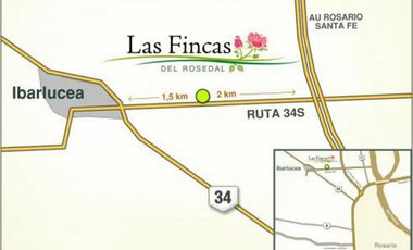 Lote en Fincas del Rosedal II. Lagos Artificiales. Financiación. Ibarlucea, cercquita a Funes