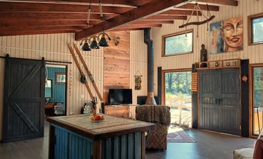 Venta terreno con casa, camino al Volcán Pucón