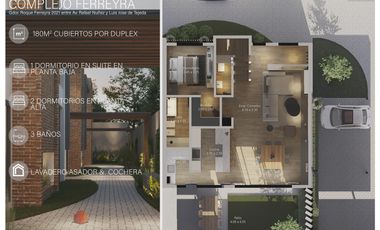 DÚPLEX DE CATEGORIA CON DORMITORIO EN PLANTA BAJA EN VENTA