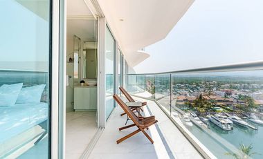 2R, 100 m², balcón panorámico con vistas a marina, montaña y bahia
