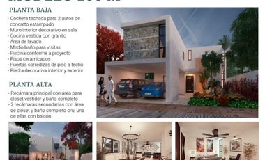 Casa con piscina y amplio jardin, en Botánico Privada Residencial, Conkal.