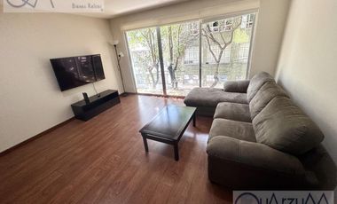 SUPER DEPARTAMENTO AMUEBLADO EN RENTA EN COLONIA NÁPOLES, MUY BIEN UBICADO