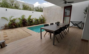 Casa de una planta en Temozón Norte, Soluna - 3 recámaras con alberca