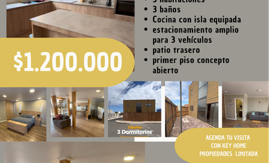 ARRIENDO CASA AMOBLADA EN CALDERA AÑO CORRIDO