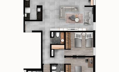 Venta departamento de 3 dormitorios en Condominios Botania