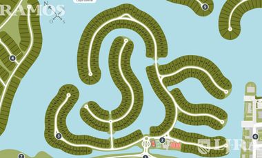 Lote sobre el lago central en venta en LOS PUENTES, NORDELTA.