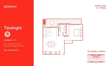 Tigre |VENTA | Departamento en  Brickell Remeros de 2 ambientes con balcón