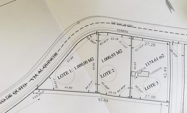 Venta terreno Guayllabamba plano 1.000m2 cerca al zoológico
