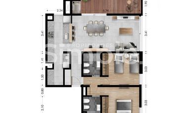 Venta departamento 2 dormitorios en Condominios Botania Amenities