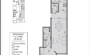 Edif. KALHOs/ Gral.  Deheza 33   1 Dormit  2 Baños Externo  c/ Balcón!!