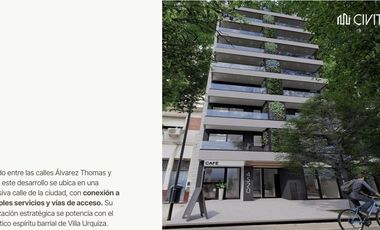 Venta Departamento 2 ambientes en Villa Urquiza a estrenar con baulera