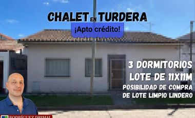 Chalet en Turdera con 3 dormitorios - APTO CRÉDITO y posibilidad de compra de lote lindero!!