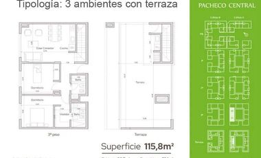 Departamento  en Venta 3 amb. en General Pacheco, Tigre.