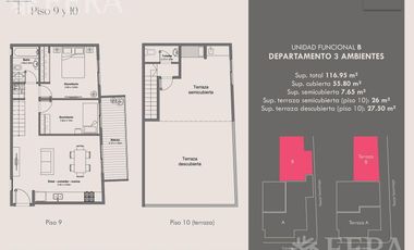 Venta departamento 3 ambientes con balcón y terraza en Wilde