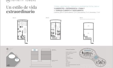 Departamento a estrenar de 4 amb   dependencia  en venta en   Infinity Towers - Olivos