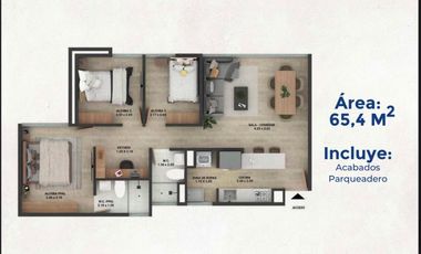 VENDO APARTAMENTO EN EL CARMEN DE VBORAL