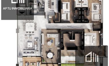 DEPARTAMENTO EN RENTA EN BOSQUE REAL