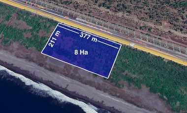 Terreno en Venta de 8 Ha Sobre Autopista Manzanillo Colima con Frente a la Playa
