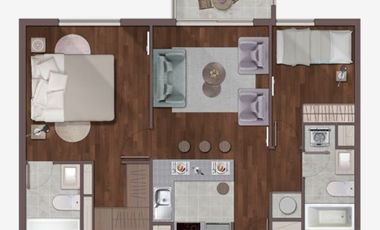 Departamento amoblado en Lomas de Reloncaví, Puerto Montt