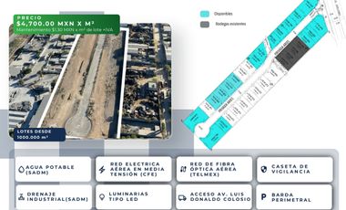 Vendo terreno industrial de 1016.50 m2 en Parque industrial en Sta Catarina Nuev