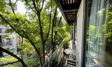 COL. HIPÓDROMO. DEPARTAMENTO AMUEBLADO CON BALCÓN EN RENTA