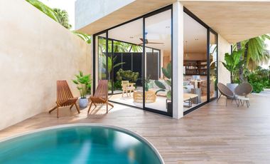 CASA EN VENTA MERIDA, PLAYA TELCHAC, BAJAREQUE, MOD A, FRENTE AL MAR, LISTA.