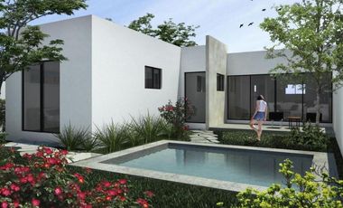 CASA EN VENTA MERIDA, CONKAL, PRIVADA KANAN, MODELO 170 1 PLANTA, A 6 MESES.