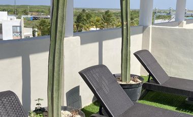 DEPARTAMENTO EN VENTA MERIDA, PLAYA SAN BENITO, PUNTA SOLE, 2DA FILA, LISTO.