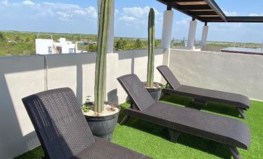 DEPARTAMENTO EN VENTA MERIDA, PLAYA SAN BENITO, PUNTA SOLE, 2DA FILA, LISTO.