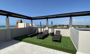 DEPARTAMENTO EN VENTA MERIDA, PLAYA SAN BENITO, PUNTA SOLE, 2DA FILA, LISTO.