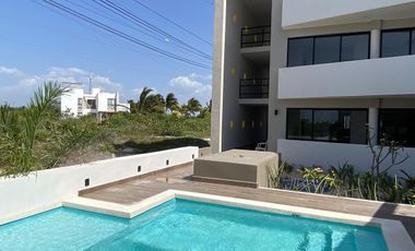 DEPARTAMENTO EN VENTA MERIDA, PLAYA SAN BENITO, PUNTA SOLE, 2DA FILA, LISTO.