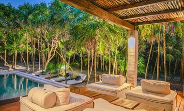 Retiro secreto frente al mar en Sian Kaan