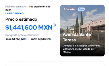 Casa en venta, Col. Olímpica 68, Ecatepec