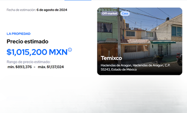 Casa en venta, Col. Haciendas de Aragón, Ecatepec