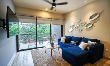 Moderno departamento de 2 recámaras con terraza en Aldea Zamá, Tulum