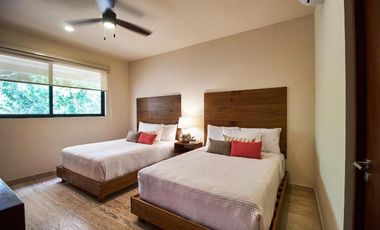 Moderno departamento de 2 recámaras con terraza en Aldea Zamá, Tulum