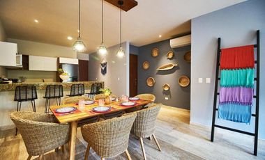 Moderno departamento de 2 recámaras con terraza en Aldea Zamá, Tulum