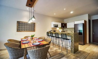 Moderno departamento de 2 recámaras con terraza en Aldea Zamá, Tulum