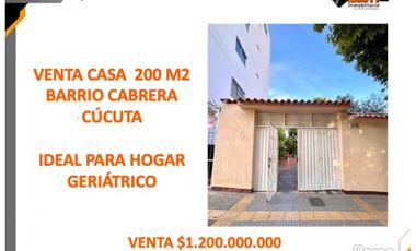 VENTA CASA 200 M2 EN LOTE DE 400 M2 - BARRIO CABRERA CUCUTA