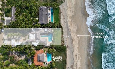 Casa en venta frente a playa ventanilla en Puerto Escondido, Oaxaca