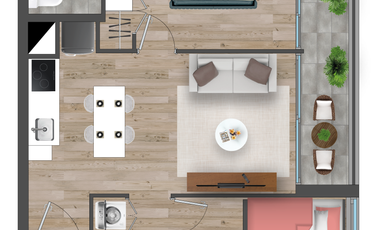 VENTA DEPARTAMENTO 2HAB 0BA MACUL