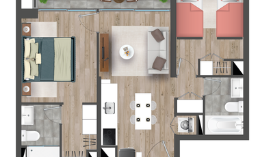 VENTA DEPARTAMENTO 2HAB 0BA MACUL
